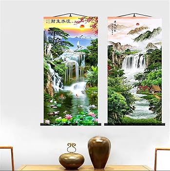 抽象画　タイトル「太陽と滝」 抽象画 タイトル「太陽と滝」 美術品・アンティーク・コレクション